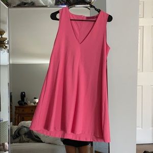 Boohoo pink shift dress